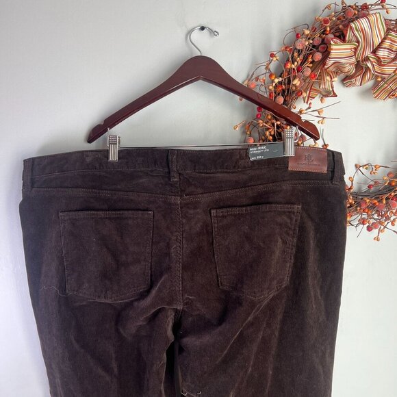 Lauren Ralph Lauren Black Label Women's Plus Size 20W Corduroy Mid Rise Pants - Picture 6 of 10